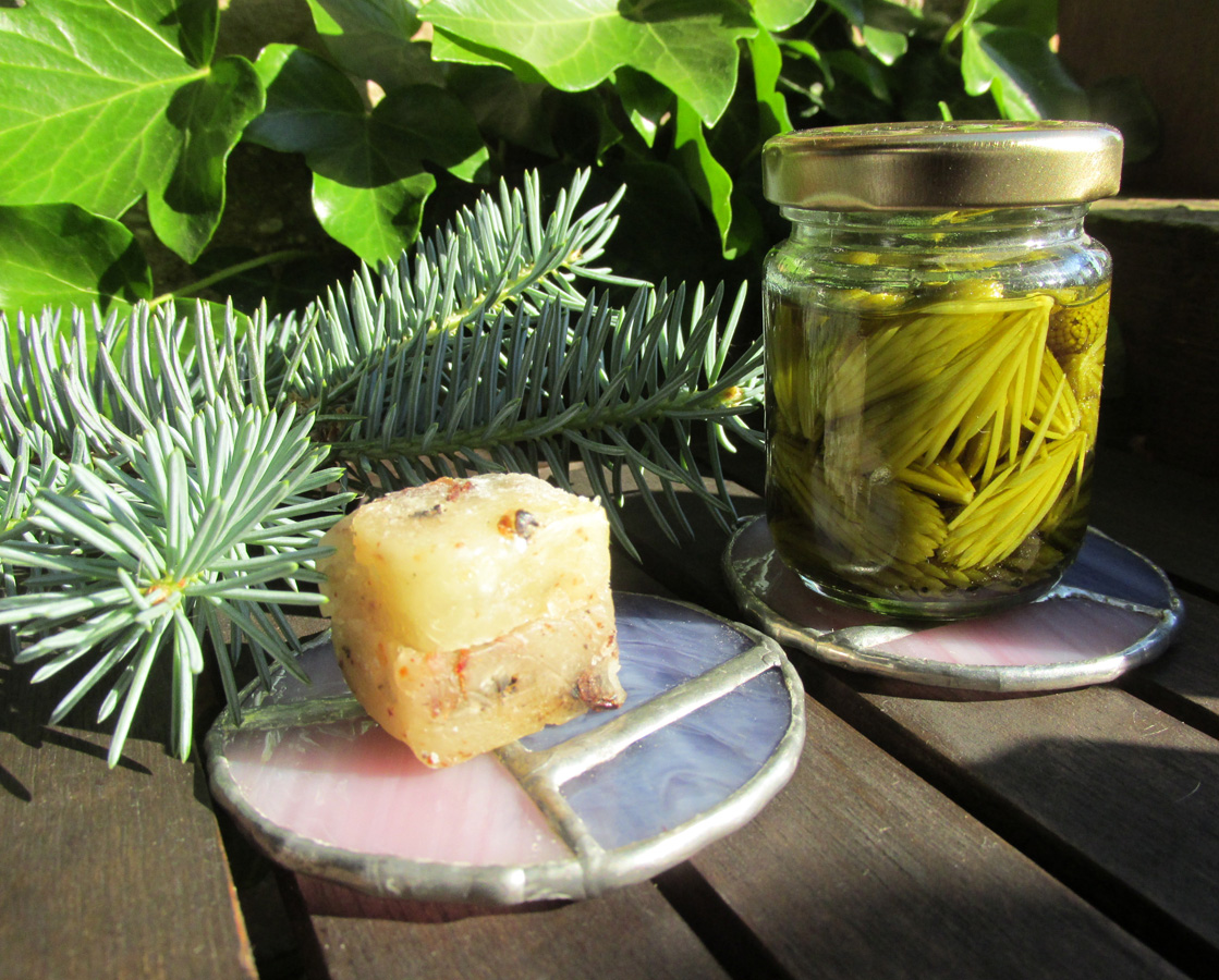 pryskyřice elemi a smrkové výhonky